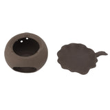 Ceramic Tea Roaster Loose Leaf Tea Warmer Tea Fragrance Roasting Baking Pot with Stainless Steel Spoon