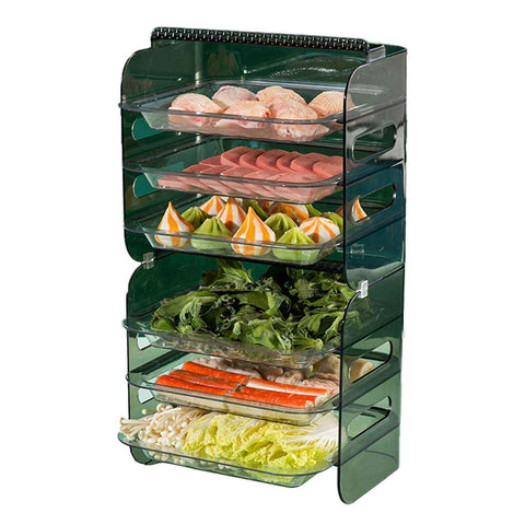 Multi Layer Food Tray Multifunctional Strong Capacity Durable Vegetable Fruit Preparation Plate 6 Layer Green In Australia - Darrahopens