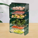 Multi Layer Food Tray Multifunctional Strong Capacity Durable Vegetable Fruit Preparation Plate 6 Layer Green In Australia - Darrahopens