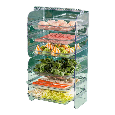 Multi Layer Food Tray Multifunctional Strong Capacity Durable Vegetable Fruit Preparation Plate 6 Layer White In Australia - Darrahopens