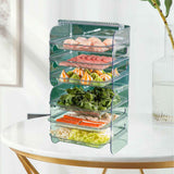 Multi Layer Food Tray Multifunctional Strong Capacity Durable Vegetable Fruit Preparation Plate 6 Layer White In Australia - Darrahopens