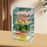 Multi Layer Food Tray Multifunctional Strong Capacity Durable Vegetable Fruit Preparation Plate 6 Layer White In Australia - Darrahopens