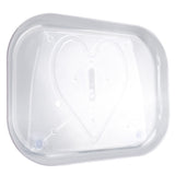 Refrigerator Turntable Organizer Transparent Rectangular Countertop Condiment Storage Rack for Household Kitchen Small Size