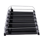Automatic Drink Pusher Glide Width Adjustable Simple Operation Labor Space Saving Black Self Pushing Can Organizer for Fridge 38cm / 15in