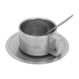 Insulated Coffee Cup Set Double Layer 304 Stainless Steel Coffee Mug with Saucer and Scoop for Home Camping Office 200ML In Australia - Darrahopens
