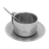 Insulated Coffee Cup Set Double Layer 304 Stainless Steel Coffee Mug with Saucer and Scoop for Home Camping Office 200ML In Australia - Darrahopens