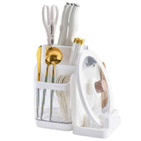 Multifunctional Kitchen Storage Rack Kitchen Countertop Cutting Board Pot Cover Chopsticks Forks Spoons Holder Pearl White In Australia - Darrahopens