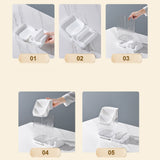 Multifunctional Kitchen Storage Rack Kitchen Countertop Cutting Board Pot Cover Chopsticks Forks Spoons Holder Pearl White