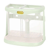 Chopsticks Drain Bucket Wall Mounted Double Compartment Hole Free Chopsticks Tube Basket for Forks Spoon Light Green In Australia - Darrahopens