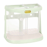 Chopsticks Drain Bucket Wall Mounted Double Compartment Hole Free Chopsticks Tube Basket for Forks Spoon Light Green In Australia - Darrahopens