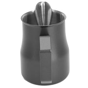 Milk Frothing Pitcher Coffee Steaming Pitcher 304 Stainless Steel Coffee Milk Cup Milk Frother Cup Olecranon Type Outlet Black 350ML