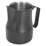 Milk Frothing Pitcher Coffee Steaming Pitcher 304 Stainless Steel Coffee Milk Cup Milk Frother Cup Olecranon Type Outlet Black 450ML
