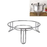 Stainless Steel Trivet Holder Round Hot Plate Rack Heat Insulation Pot Pan Rest Pad for Kitchen Dining Table