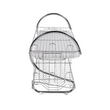 Dish Rack 2 Tier Bowl Dish Drainer Neat Organization Rust Prevention Kitchen Drying Rack Water Cup Style
