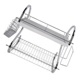 Dish Rack 2 Tier Bowl Dish Drainer Neat Organization Rust Prevention Kitchen Drying Rack Cutting Board Style