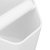 Coffee Knock Box Large Capacity Coffee Grounds Knock Box with Knock Bar and Nonslip Base White