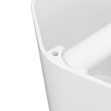 Coffee Knock Box Large Capacity Coffee Grounds Knock Box with Knock Bar and Nonslip Base White