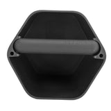 Coffee Knock Box Large Capacity Coffee Grounds Knock Box with Knock Bar and Nonslip Base Black