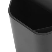 Coffee Knock Box Large Capacity Coffee Grounds Knock Box with Knock Bar and Nonslip Base Black