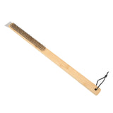 Pizza Oven Brush with Hanging Hole Bamboo Handle Wire BBQ Grill Cleaning Brush with Scraper In Australia - Darrahopens