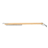 Pizza Oven Brush with Hanging Hole Bamboo Handle Wire BBQ Grill Cleaning Brush with Scraper