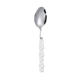 Flatware Cutlery Set Spoons Forks Knifes Utensils Tableware Sets with Ceramic Pearl Handles for Home Restaurant Hotel