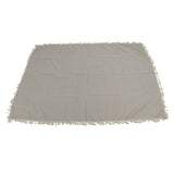 Rectangle Tablecloth Polyester Fiber Decorative Table Cover with Tassel Lace for Home Restaurant Hotel Beige Gray 140x180cm/55.1x70.9in In Australia - Darrahopens
