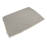 Rectangle Tablecloth Polyester Fiber Decorative Table Cover with Tassel Lace for Home Restaurant Hotel Beige Gray 140x180cm/55.1x70.9in In Australia - Darrahopens