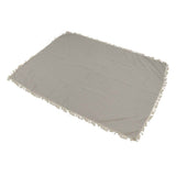 Rectangle Tablecloth Polyester Fiber Decorative Table Cover with Tassel Lace for Home Restaurant Hotel Beige Gray 140x180cm/55.1x70.9in In Australia - Darrahopens