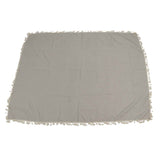 Rectangle Tablecloth Polyester Fiber Decorative Table Cover with Tassel Lace for Home Restaurant Hotel Beige Gray 140x180cm/55.1x70.9in In Australia - Darrahopens