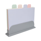 4pcs Color Coded Cutting Boards Set with Holder Double Sided Use Classified Plastic Chopping Board Mats Set In Australia - Darrahopens