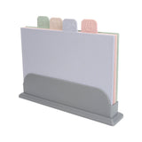 4pcs Color Coded Cutting Boards Set with Holder Double Sided Use Classified Plastic Chopping Board Mats Set