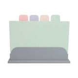 4pcs Color Coded Cutting Boards Set with Holder Double Sided Use Classified Plastic Chopping Board Mats Set