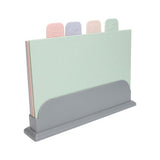 4pcs Color Coded Cutting Boards Set with Holder Double Sided Use Classified Plastic Chopping Board Mats Set