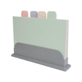 4pcs Color Coded Cutting Boards Set with Holder Double Sided Use Classified Plastic Chopping Board Mats Set