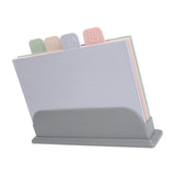 4pcs Color Coded Cutting Boards Set with Holder Double Sided Use Classified Plastic Chopping Board Mats Set