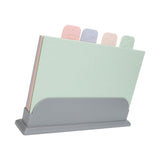 4pcs Color Coded Cutting Boards Set with Holder Double Sided Use Classified Plastic Chopping Board Mats Set