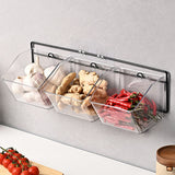 Wall Mounted Storage Container 3 Layer Wall Hanging Kitchen Storage Box for Garlic Ginger Onion Horizontal Hanging In Australia - Darrahopens