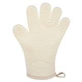 Thickened Silicone Anti Scalding Oven Glove Heat Resistant Silicone Cooking Glove for Microwave Oven Toaster Ivory White In Australia - Darrahopens