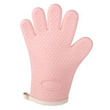 Thickened Silicone Anti Scalding Oven Glove Heat Resistant Silicone Cooking Glove for Microwave Oven Toaster pink Orange In Australia - Darrahopens