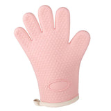Thickened Silicone Anti Scalding Oven Glove Heat Resistant Silicone Cooking Glove for Microwave Oven Toaster pink Orange In Australia - Darrahopens