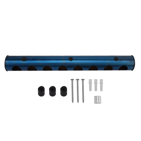 8 Holes Stainless Steel Wall Mounted Wine Rack Wall Bar Wine Bottle Rack Red Wine Storage Rack Blue