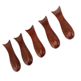 5Pcs Wooden Fish Shape Chopstick Rest Stand Rack Spoon Fork Knife Holder Wooden Chopstick Holder