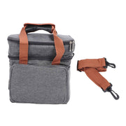 Lunch Bag 2 Deck Messenger Large Capacity Waterproof Leakage Proof 2 Way Zipper Insulated Lunch Box for Picnic Camp Office Grey In Australia - Darrahopens