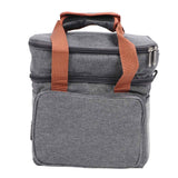 Lunch Bag 2 Deck Messenger Large Capacity Waterproof Leakage Proof 2 Way Zipper Insulated Lunch Box for Picnic Camp Office Grey In Australia - Darrahopens