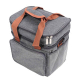 Lunch Bag 2 Deck Messenger Large Capacity Waterproof Leakage Proof 2 Way Zipper Insulated Lunch Box for Picnic Camp Office Grey In Australia - Darrahopens