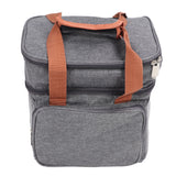 Lunch Bag 2 Deck Messenger Large Capacity Waterproof Leakage Proof 2 Way Zipper Insulated Lunch Box for Picnic Camp Office Grey In Australia - Darrahopens