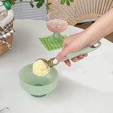 Ice Cream Scoop Smoothing Stainless Steel Hanging Hole Multifunction Cupcake Scoop for Home Kitchen Cafe Bar Trigger Release Scoop