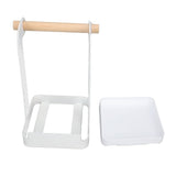 Pot Lid Holder Rack Multifunction Prevent Slip Iron Basin Wood Rack Cooking Tool Spatula Stand Kitchen Organizer White In Australia - Darrahopens