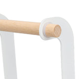 Pot Lid Holder Rack Multifunction Prevent Slip Iron Basin Wood Rack Cooking Tool Spatula Stand Kitchen Organizer White